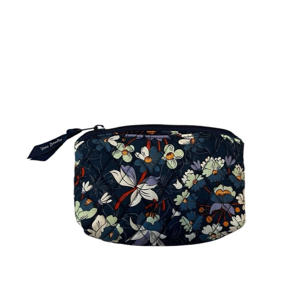Vera Bradley Compact Travel‎ Cosmetic Floral Bursts Bag Makeup Pouch